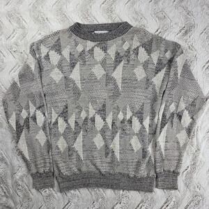 Saturdays geometric acrylic knit sweater